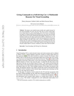 Giving Commands to a Self-driving Car: A Multimodal Reasoner for Visual
  Grounding