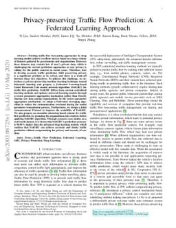 Privacy-preserving Traffic Flow Prediction: A Federated Learning
  Approach