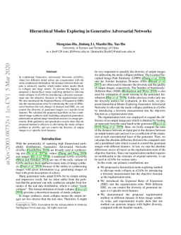 Hierarchical Modes Exploring in Generative Adversarial Networks