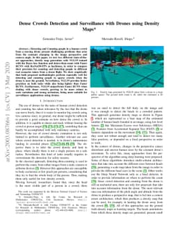 Dense Crowds Detection and Surveillance with Drones using Density Maps