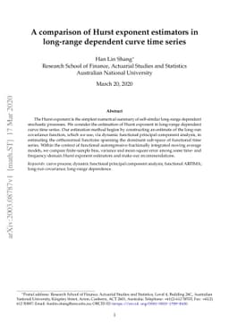 A comparison of Hurst exponent estimators in long-range dependent curve
  time series