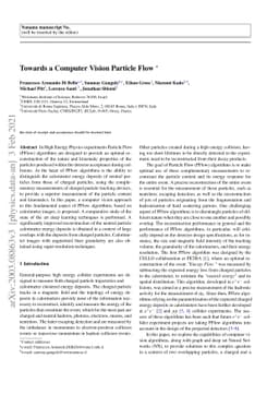 Towards a Computer Vision Particle Flow