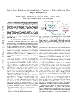 Latent Space Roadmap for Visual Action Planning of Deformable and Rigid
  Object Manipulation