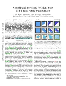 VisuoSpatial Foresight for Multi-Step, Multi-Task Fabric Manipulation