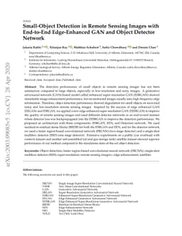 Small-Object Detection in Remote Sensing Images with End-to-End
  Edge-Enhanced GAN and Object Detector Network