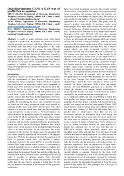 Dual-discriminator GAN: A GAN way of profile face recognition