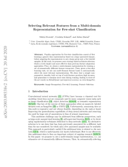 Selecting Relevant Features from a Multi-domain Representation for
  Few-shot Classification