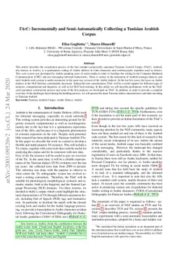 TArC: Incrementally and Semi-Automatically Collecting a Tunisian Arabish
  Corpus