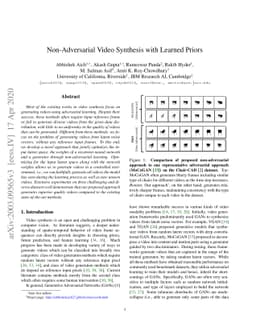 Non-Adversarial Video Synthesis with Learned Priors