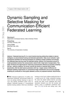 Dynamic Sampling and Selective Masking for Communication-Efficient
  Federated Learning