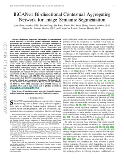 BiCANet: Bi-directional Contextual Aggregating Network for Image
  Semantic Segmentation