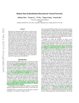 Robust Out-of-distribution Detection for Neural Networks