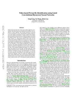 Video-based Person Re-Identification using Gated Convolutional Recurrent
  Neural Networks