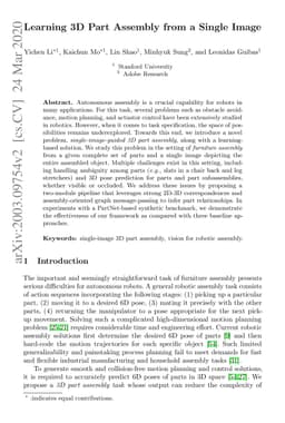 Learning 3D Part Assembly from a Single Image