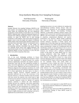 Deep Synthetic Minority Over-Sampling Technique