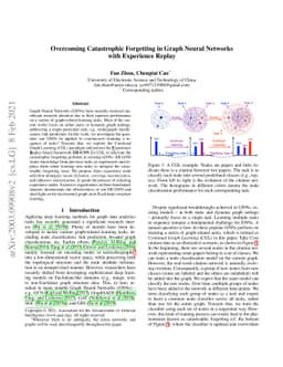 Overcoming Catastrophic Forgetting in Graph Neural Networks with
  Experience Replay