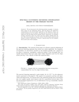 Spectral Clustering Revisited: Information Hidden in the Fiedler Vector