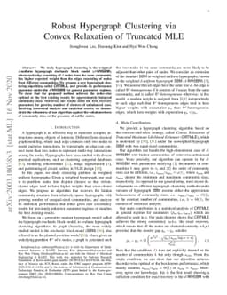 Robust Hypergraph Clustering via Convex Relaxation of Truncated MLE