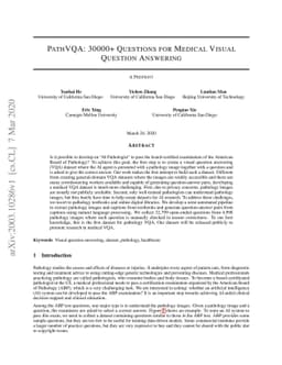 PathVQA: 30000+ Questions for Medical Visual Question Answering
