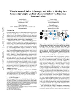 What is Normal, What is Strange, and What is Missing in a Knowledge
  Graph: Unified Characterization via Inductive Summarization