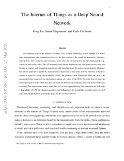 The Internet of Things as a Deep Neural Network