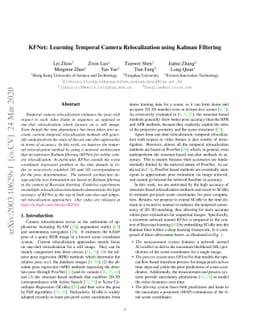 KFNet: Learning Temporal Camera Relocalization using Kalman Filtering
