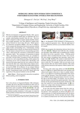 Modeling Cross-view Interaction Consistency for Paired Egocentric
  Interaction Recognition