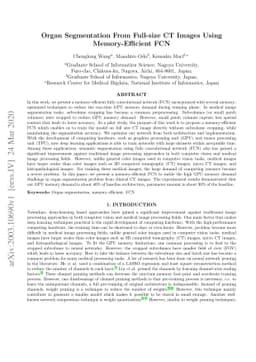 Organ Segmentation From Full-size CT Images Using Memory-Efficient FCN