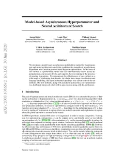 Model-based Asynchronous Hyperparameter and Neural Architecture Search