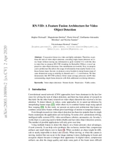 RN-VID: A Feature Fusion Architecture for Video Object Detection