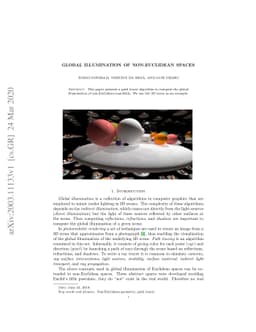 Global Illumination of non-Euclidean spaces
