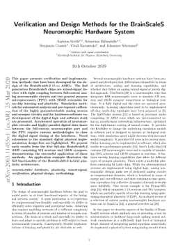 Verification and Design Methods for the BrainScaleS Neuromorphic
  Hardware System