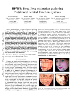 HP2IFS: Head Pose estimation exploiting Partitioned Iterated Function
  Systems