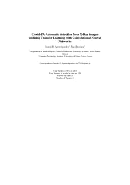 Covid-19: Automatic detection from X-Ray images utilizing Transfer
  Learning with Convolutional Neural Networks