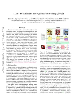 iTAML: An Incremental Task-Agnostic Meta-learning Approach