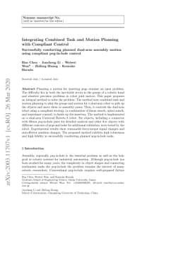 Integrating Combined Task and Motion Planning with Compliant Control
