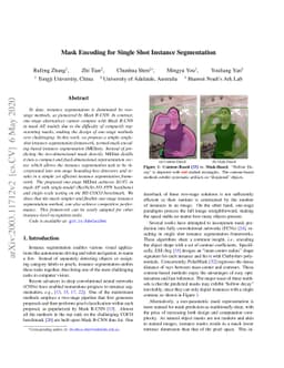 Mask Encoding for Single Shot Instance Segmentation