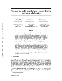 Too many cooks: Bayesian inference for coordinating multi-agent
  collaboration