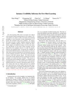 Instance Credibility Inference for Few-Shot Learning