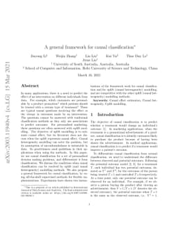 A general framework for causal classification