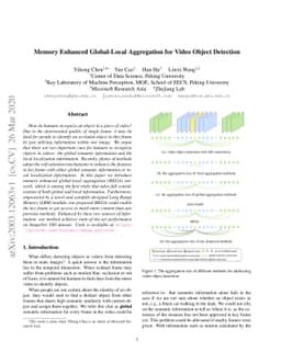 Memory Enhanced Global-Local Aggregation for Video Object Detection