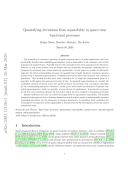Quantifying deviations from separability in space-time functional
  processes