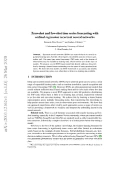 Zero-shot and few-shot time series forecasting with ordinal regression
  recurrent neural networks