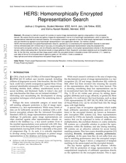 HERS: Homomorphically Encrypted Representation Search
