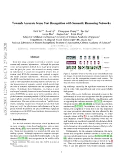 Towards Accurate Scene Text Recognition with Semantic Reasoning Networks