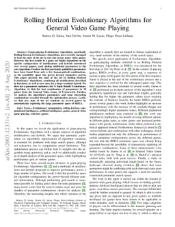 Rolling Horizon Evolutionary Algorithms for General Video Game Playing
