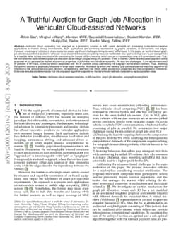 A Truthful Auction for Graph Job Allocation in Vehicular Cloud-assisted
  Networks