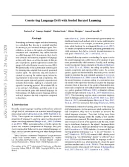 Countering Language Drift with Seeded Iterated Learning