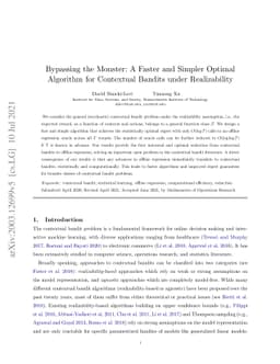 Bypassing the Monster: A Faster and Simpler Optimal Algorithm for
  Contextual Bandits under Realizability