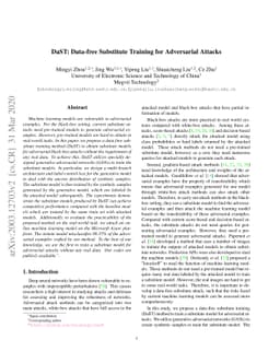 DaST: Data-free Substitute Training for Adversarial Attacks